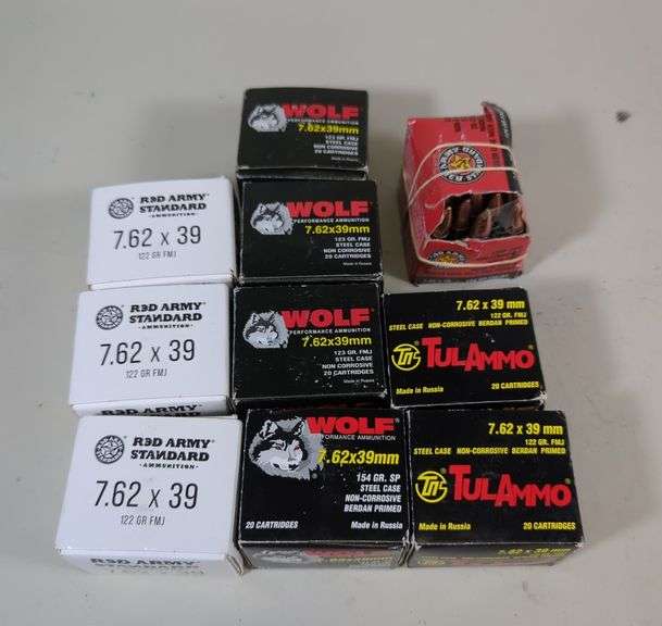 Wolf, TulAmmo, And Red Army Standard 7.62x39 Ammo, Approx 205 Rds, Local Pickup Only image