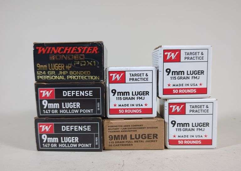 Remington And Winchester 9mm Luger And 9mm Luger+P Ammo, Approx Qty 320, Local Pickup Only image