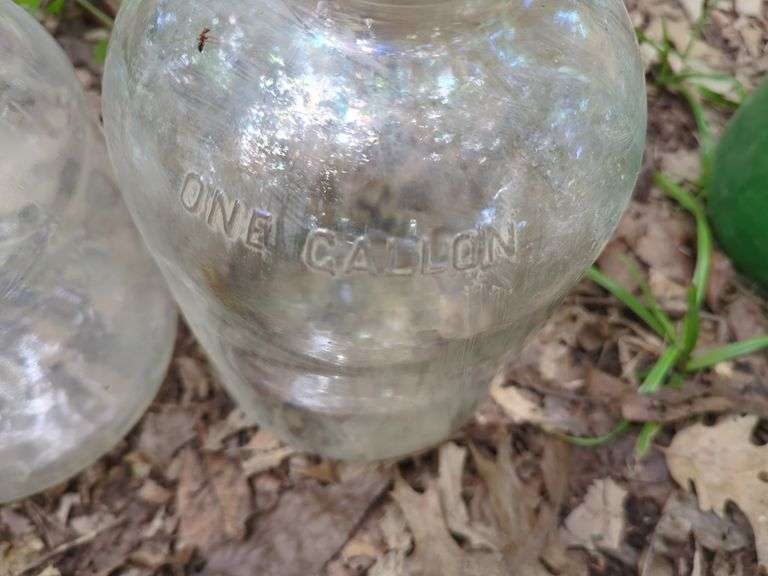 Clear Glass One Gallon Jugs, Qty 2