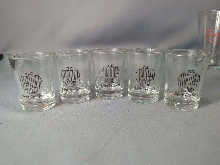 Beer Glasses, Mugs, And Shot Glass Assortment, Qty 18