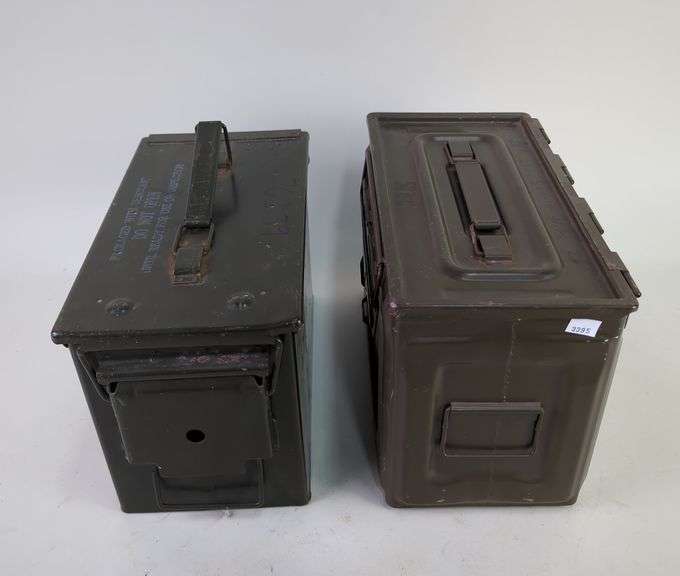 Metal Ammo Cans Qty 2, 12" x 6" x 7" image