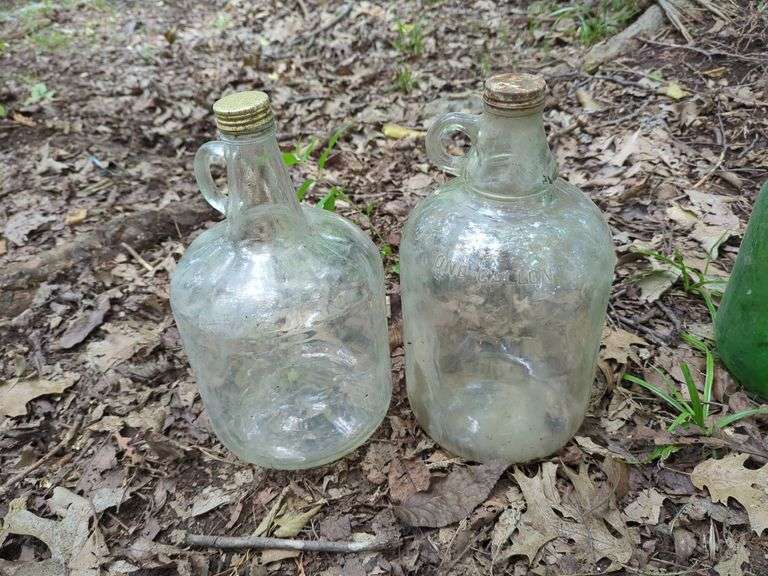 Clear Glass One Gallon Jugs, Qty 2