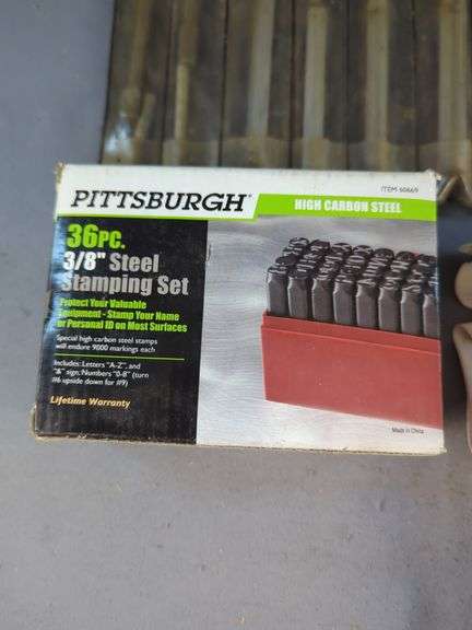 Central Forge Chisels, Great Neck Chisels, Easy Outs, and Pittsburgh Stamp Set