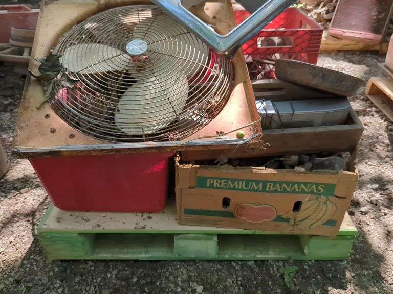 Power Tools, Window Fan, Hubcaps, Cast Iron Skillets And More, Contents Of Pallet, THURSDAY Pick Up