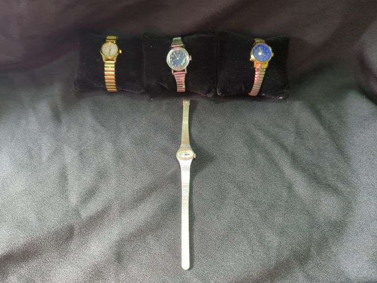 Ladies Wristwatches Including Timex & Jubilee, Qty 4