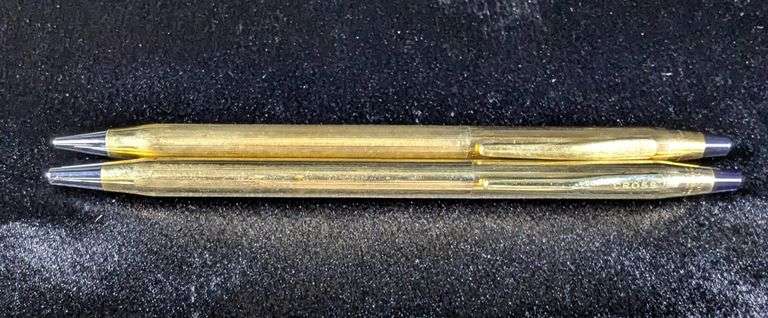 Cross 10K Gold Filled Pen and Pencil Set with Boxes & Refills