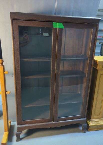 Antique Glass Door Display Cabinet