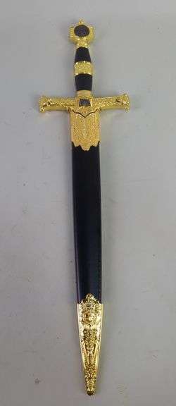 King Solomon Dagger, 12.5" Blade, In Leather Sheath image