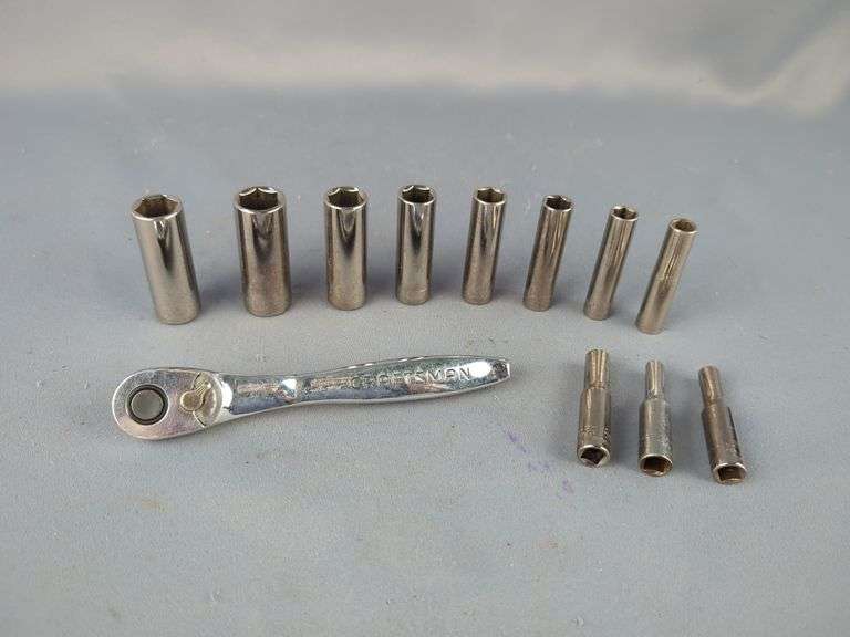 Craftsman Metric Deep Socket Set with 1/4" Drive Ratchet