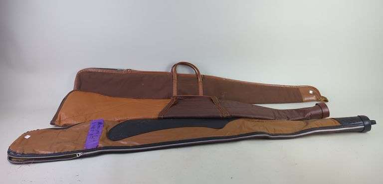 Leather Rifle Cases, Qty 2, And Straight Shooter Rifle Case image