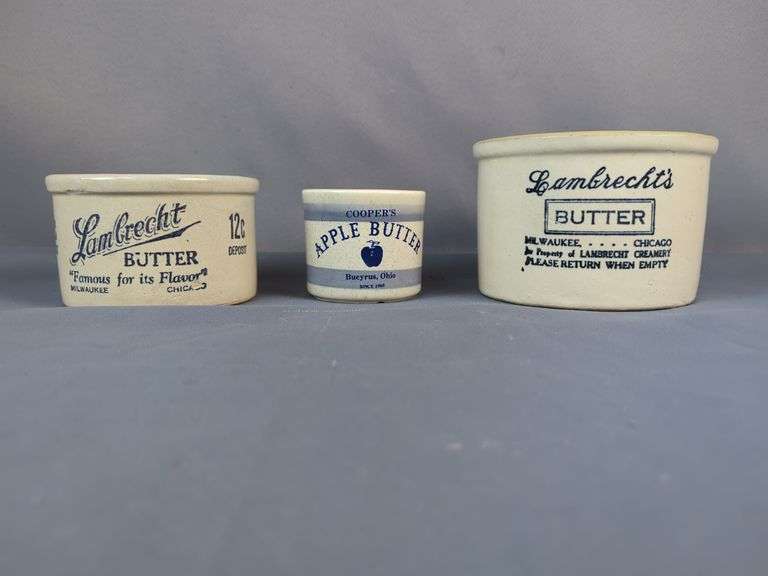 Lambrecht & Cooper's Butter Crock Collection - Creamery Advertising