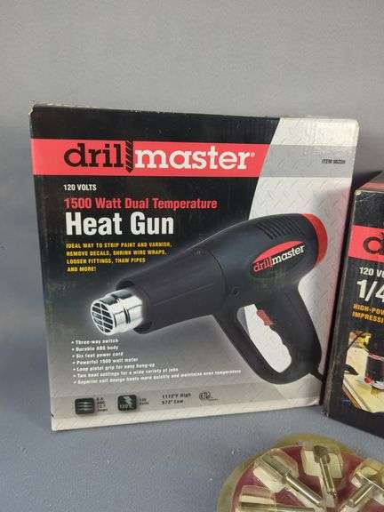 Drill Master Heat Gun, Trim Router, and Router Bit Starter Kit