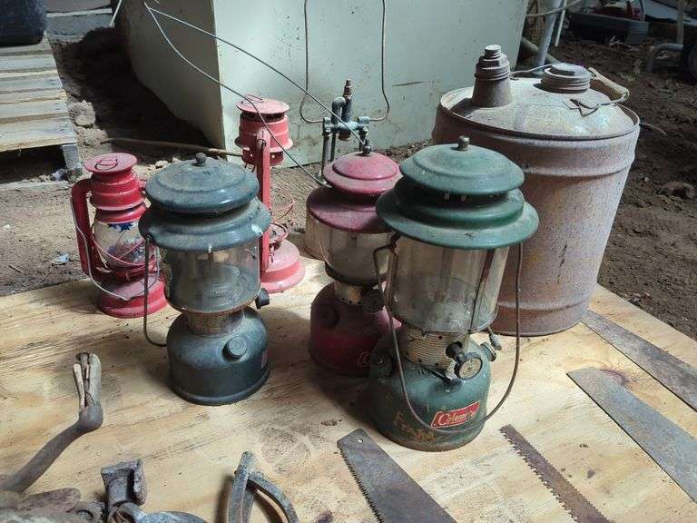 Lanterns including Coleman and Fuel Container