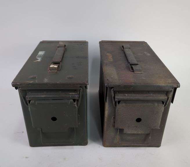 Metal Ammo Cans Qty 2, 12" x 6" x 7" image