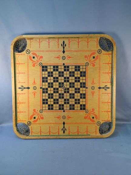 Double Sided Carrom/Checkers Game Board