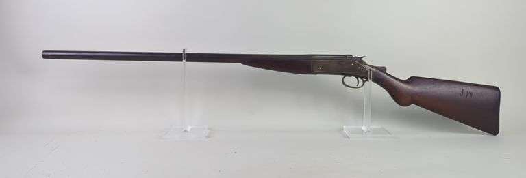 Shootmore Single Shot 12 ga Top Break Shotgun SN# C211, 30" Bbl, Initials Carved In Butt Stock image