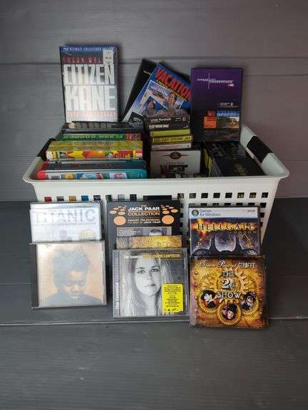 DVDs, CDs, VHS Tapes and Cassettes