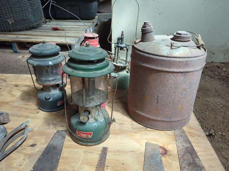 Lanterns including Coleman and Fuel Container