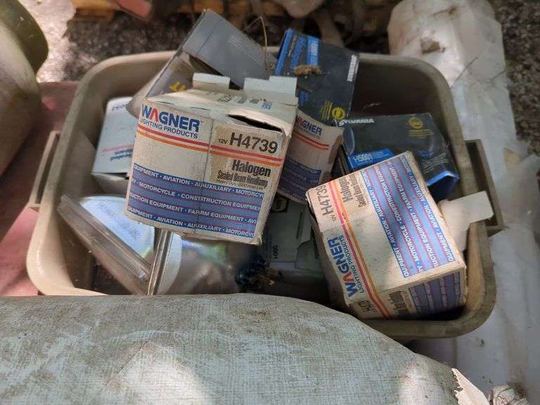 Metal Toolboxes, Halogen Headlights, Chevy Hubcap, and Tanks, Contents Of Pallet, THURSDAY Pick Up