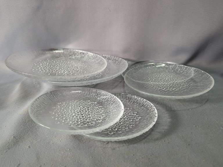 Iittala Finland 'Ultima Thule' Glass Place Settings Including Dinner Plates, Qty 2, Salad Plates, Qty 2, Dessert Plates, Qty 2 And 2 Bowls
