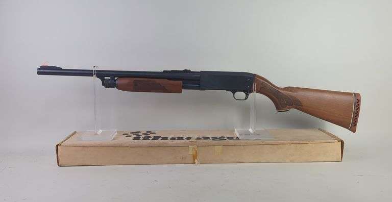 Ithaca Deerslayer Model 37 Featherlight 12 ga Pump Action Shotgun SN# 381007766, For 2-3/4" Shells, 20" Bbl, Fiber Optic Sight, Paperwork, In Box image
