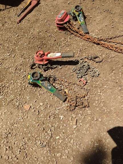 Chain Come-Alongs, Qty 2 - Badger & Unbranded, 3/4 Ton