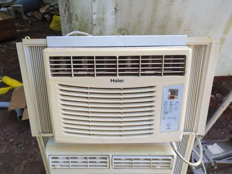 Haier & Cool Living Window Air Conditioners, Qty 2 And Cool Living AC Unit, All Power On