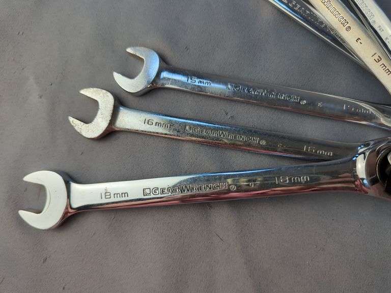 GearWrench Metric Ratcheting Combination Wrenches