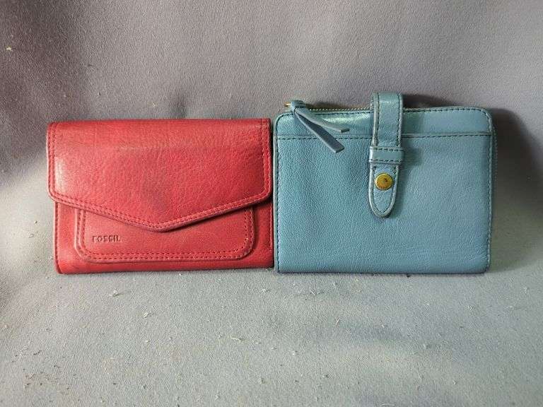 Fossil Brand Leather Wallets. Qty 2