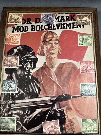Framed "Day of Heroes" 1943 Issue Stamp Sets
