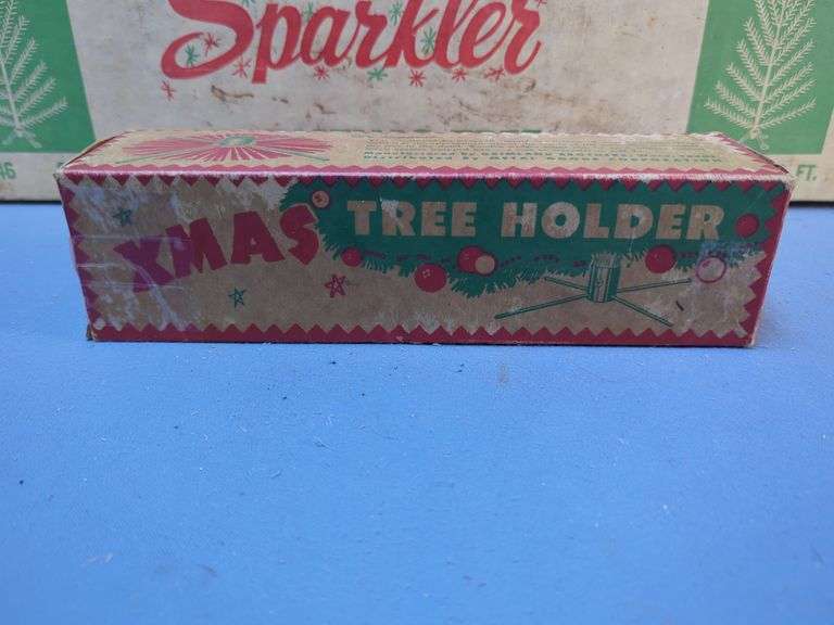 Vintage Sparkler Aluminum Christmas Tree with Box and Stand