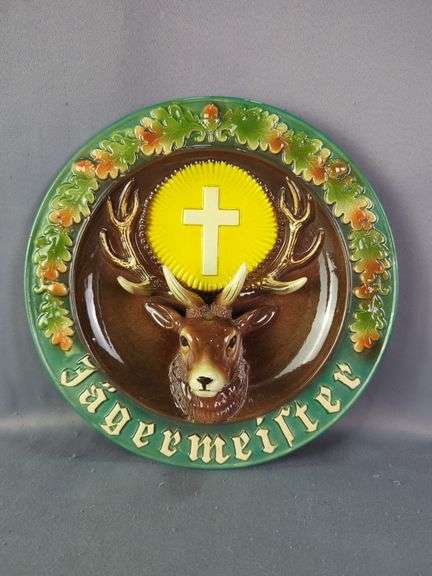 German Beer Steins and Jagermeister Wall Plate Collection