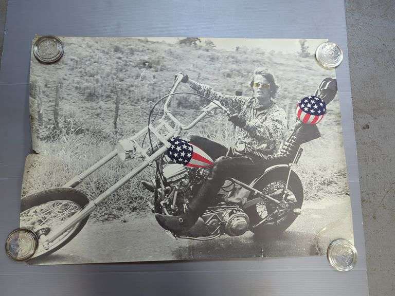 Easy Rider Motorcycle Poster With Peter Fonda