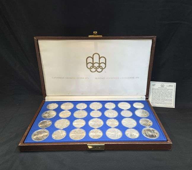 1976 Uncirculated Canadian Olympic Coin Set in Display Box, Series I Through VII image