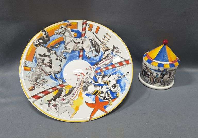Villeroy & Boch Circus Themed Bowl and Covered Container