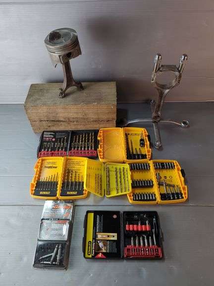 DeWalt and Stanley Drill Bit Sets with Auto Part Art