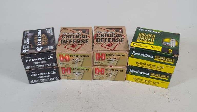 Remington Golden Saber, Federal, And Hornady Critical Defense .45 Auto Ammo, Approx 160 Rds, Local Pickup Only image