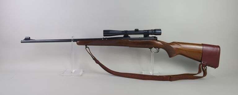 Winchester 70 .270 Win Bolt Action Rifle SN# 241427, Weaver Marksman 3x-9x Scope, Tooled Leather Sling, Butt Cover image