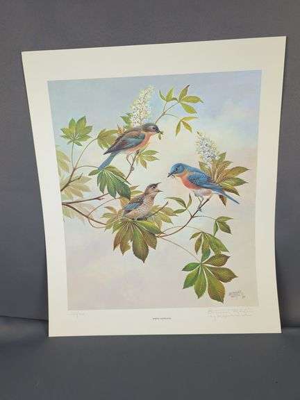 Bernard Martin Signed Bird Prints