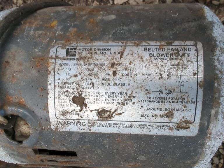 Emerson Belted Fan and Blower Duty Motor