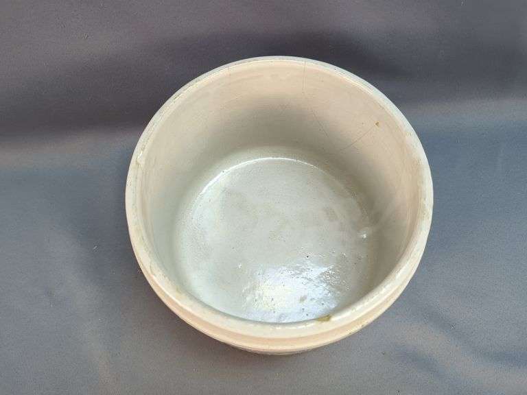 Saginaw Dairy Cream Cottage Cheese Stoneware Crocks