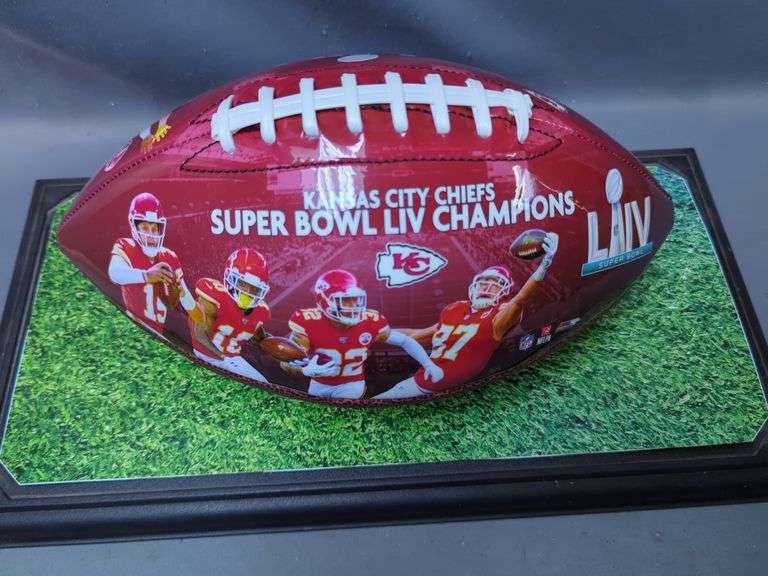 Kansas City Chiefs Super Bowl LIV Champions Display Football