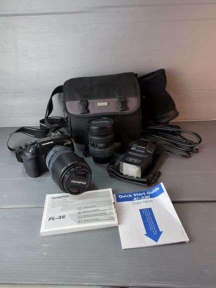 Olympus E-330 EVOLT Digital Camera with Lenses, Flash and Accessories