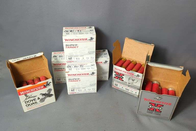 Winchester 12 ga Ammo, Includes Super-Target, Dove & Quail, And Super X, Approx 166 Rds, Local Pickup Only image