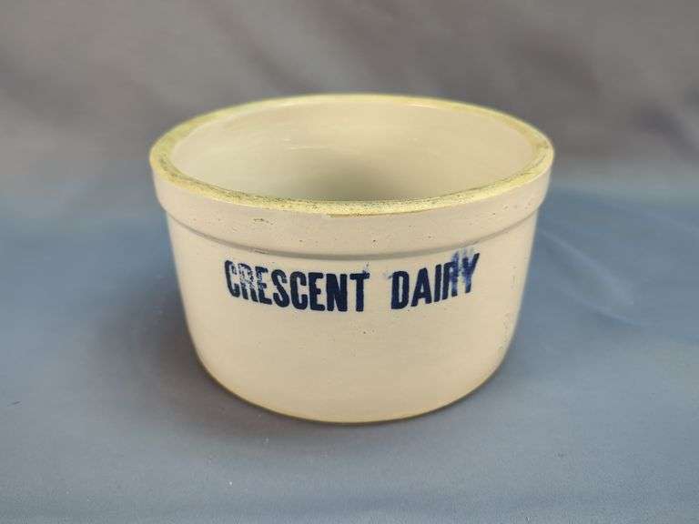 Crescent Dairy Stoneware Crock