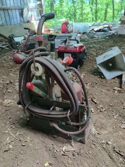 Portable Welding Cart with Tanks and Torch