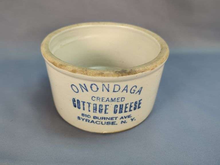 Onondaga Creamed Cottage Cheese Stoneware Crock