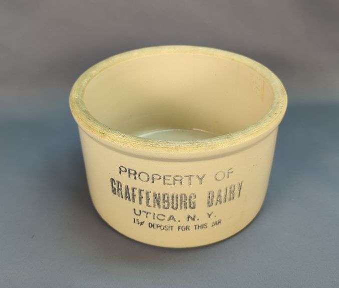 Graffenburg Dairy Stoneware Crock - Utica, NY image