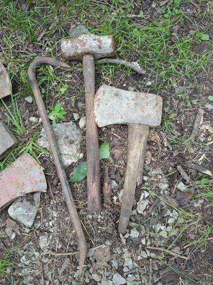 Axe Heads, Hammer, and Hook Tool