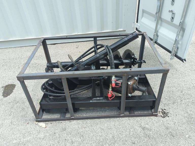 2025 Mower King Model SSECAG-Y Skid Steer Auger With 3 Bits - 6",12" and 14" - Unused image